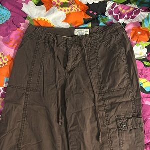 Long brown cargo shorta